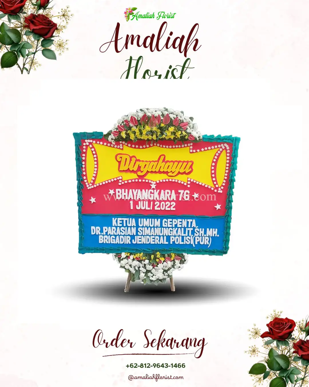Papan Bunga HUT Ulang Tahun Sambidoplang